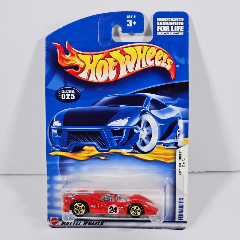 Hot Wheels 2002 First Editions Ferrari P4 Red #025 Diecast Car Lot of 2 52915 - Picture 4 of 7